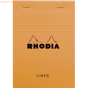 10 x Rhodia Notizblock Rhodia Nr. 13 A6 liniert 80 Blatt orange