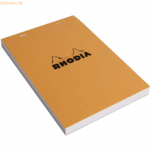 10 x Rhodia Notizblock Rhodia Nr. 16 A5 blanko 80 Blatt orange