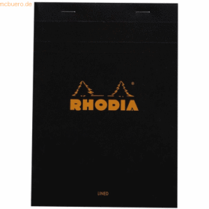 10 x Rhodia Notizblock Rhodia Nr. 16 A5 liniert mit Rand 80 Blatt schw