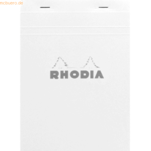 10 x Rhodia Notizblock White Nr. 16 A5 kariert 80 Blatt weiß