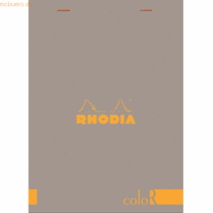 10 x Rhodia Notizblock color A5 liniert 70 Blatt mausgrau