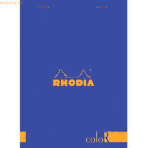 10 x Rhodia Notizblock color A5 liniert 70 Blatt saphirblau