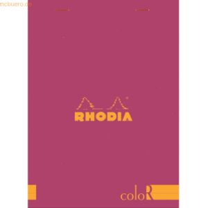 10 x Rhodia Notizblock color A5 liniert 70 Blatt himbeer