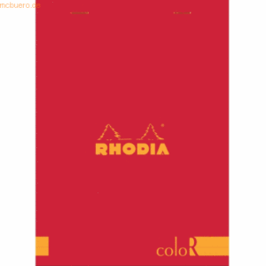 10 x Rhodia Notizblock color A5 liniert 70 Blatt mohnrot