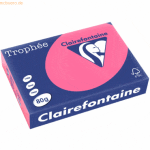 5 x Clairefontaine Kopierpapier Trophee A4 80g/qm VE=500 Blatt eosin