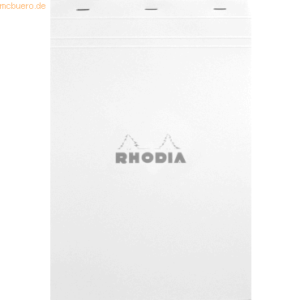 Rhodia Notizblock White Nr. 18 A4 kariert 80 Blatt weiß