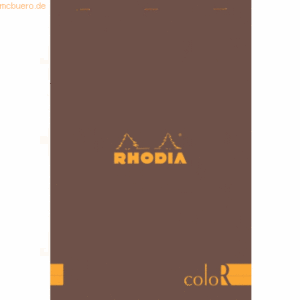 5 x Rhodia Notizblock color A4 liniert 70 Blatt schoko