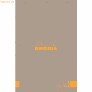 5 x Rhodia Notizblock color A4 liniert 70 Blatt mausgrau