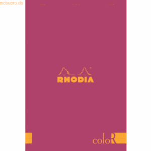 5 x Rhodia Notizblock color A4 liniert 70 Blatt himbeer