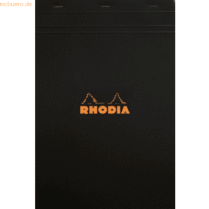 Rhodia Notizblock Rhodia Nr. 19 A4+ kariert 80 Blatt schwarz