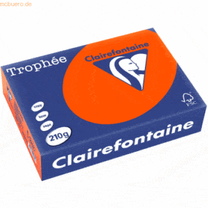 4 x Clairefontaine Kopierpapier Trophee A4 210g/qm VE=250 Blatt ziegel
