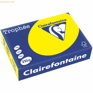 4 x Clairefontaine Kopierpapier Trophee A4 210g/qm VE=250 Blatt kanari