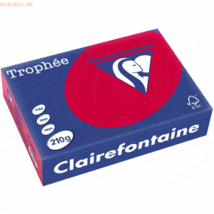 4 x Clairefontaine Kopierpapier Trophee A4 210g/qm VE=250 Blatt kirsch