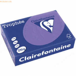 4 x Clairefontaine Kopierpapier Trophee A4 210g/qm VE=250 Blatt lila