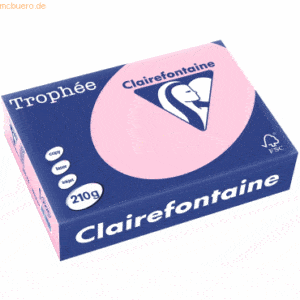 4 x Clairefontaine Kopierpapier Trophee A4 210g/qm VE=250 Blatt rosa