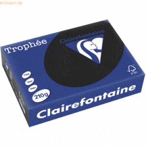 4 x Clairefontaine Kopierpapier Trophee A4 210g/qm VE=250 Blatt schwar