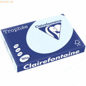 4 x Clairefontaine Kopierpapier Trophee A3 160g/qm VE=250 Blatt blau