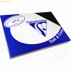 5 x Clairefontaine Deckblätter A3 420x297mm 270g/qm schwarz Leder VE=1