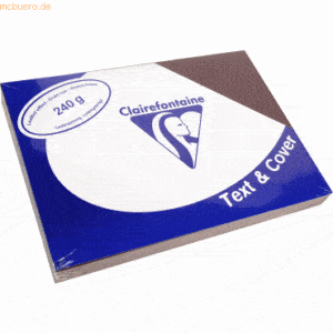 5 x Clairefontaine Deckblätter A4 210x297mm 240g/qm burgundy Leder VE=