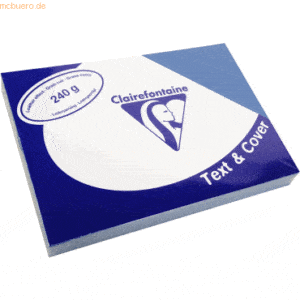 5 x Clairefontaine Deckblätter A4 210x297mm 240g/qm dunkelblau Leder V