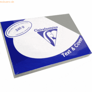 5 x Clairefontaine Deckblätter A4 210x297mm 240g/qm ardennengrau Leder