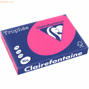 5 x Clairefontaine Kopierpapier Trophee A3 80g/qm VE=500 Blatt neonros