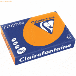 Clairefontaine Kopierpapier Trophee A4 80g/qm VE=500 Blatt neonorange