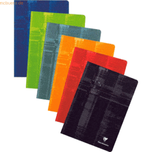 10 x Clairefontaine Schreibheft A4 90g/qm rautiert 40 Blatt sortierter