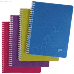 10 x Clairefontaine Spiralbuch Linicolor 17x22cm 50 Blatt Seyes-Lineat