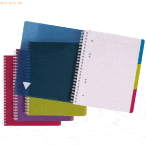 5 x Clairefontaine Spiralbuch Evolutiv Book A5+ 90 Blatt liniert mit R