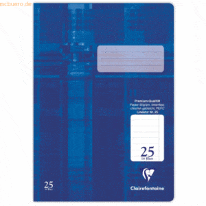 25 x Clairefontaine Schulheft A4 32 Blatt Lineatur 25 liniert mit Rand