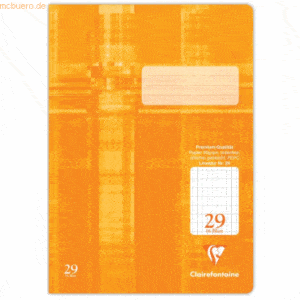 25 x Clairefontaine Schulheft A4 32 Blatt Lineatur 29 rautiert mit Ran