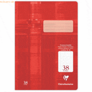 25 x Clairefontaine Schulheft A4 32 Blatt Lineatur 38 kariert perforie