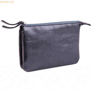 4 x Clairefontaine Tasche klein Leder mit 2 Fächern 13x9cm oil