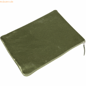 2 x Clairefontaine Tasche Universell flach Leder 23x32cm green