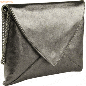 2 x Clairefontaine Handtasche/Clutch Esmeralda Leder 20x14cm graphite