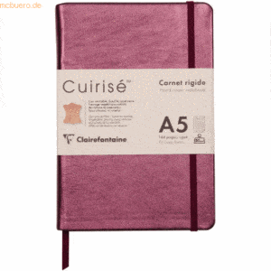 4 x Clairefontaine Notizbuch fest A5 72 Blatt liniert cherry