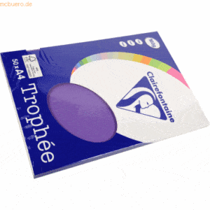 10 x Clairefontaine Kopierpapier Trophee A4 160g/qm 50 Blatt violett