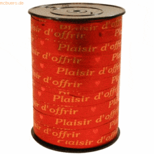 Clairefontaine Geschenkband 'Plaisir d'offrir' 10mmx225m rot