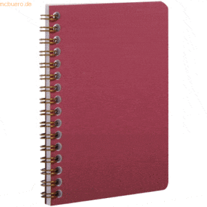 5 x Clairefontaine Spiralbuch A4 Agebag kariert 50 Blatt rot