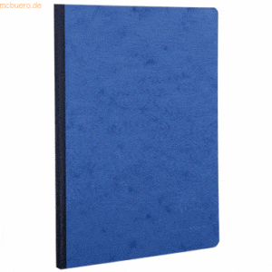 Clairefontaine Notizbuch A4 AgeBag Leinenoptik blanko 96 Blatt blau