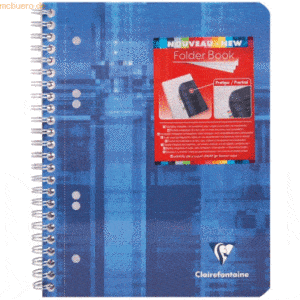 5 x Clairefontaine Kollegblock Folderbook A5+ 80 Blatt 90g/qm liniert