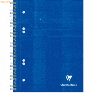 5 x Clairefontaine Collegeblock A5 80 Blatt 90g/qm farbig sortiert bla