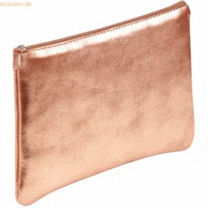 Clairefontaine Schlampermäppchen Leder flach 22x11cm copper