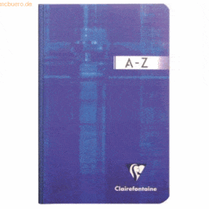 Clairefontaine Registerbuch A4 96 Blatt kariert weicher Deckel A-Z far
