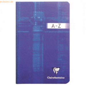 5 x Clairefontaine Registerbuch A5 96 Blatt kariert weicher Deckel A-Z