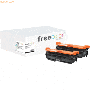 Freecolor Toner kompatibel mit HP 4-farbig LaserJet CP3525 (504X) schw