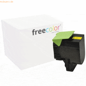 Freecolor Toner kompatibel mit Lexmark CS410 gelb High Yield