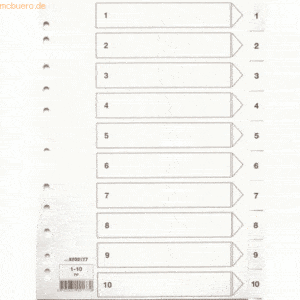 Connect Register A4 PP 1-10 weiß