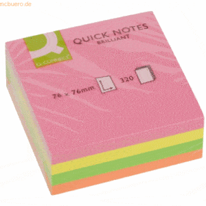 Connect Haftnotizen 75x75mm 320 Blatt neon